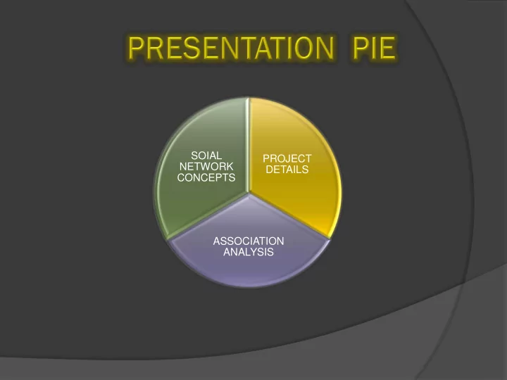 soial project network details concepts association