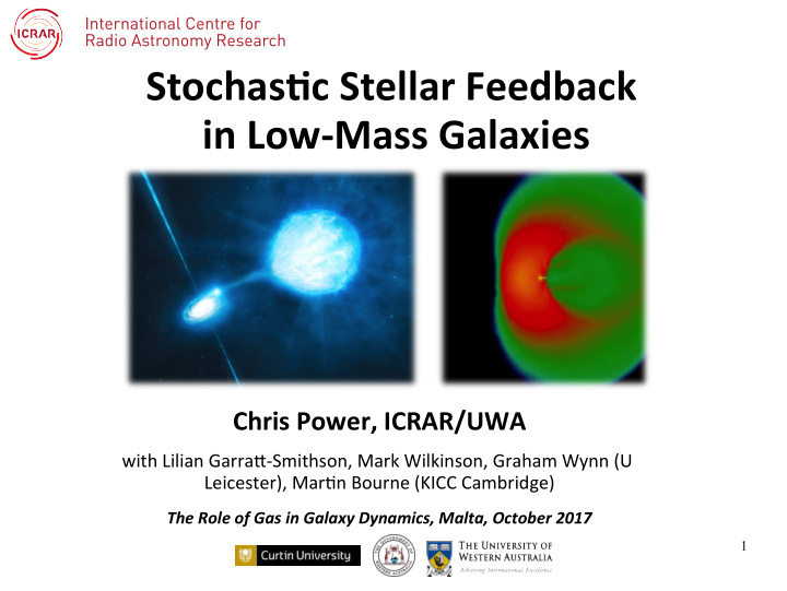 stochas c stellar feedback in low mass galaxies