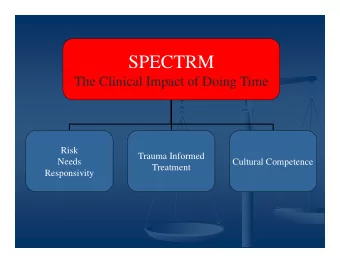 SPECTRM  The Clinical Impact of Doing Time  Risk  Trauma Informed  Needs  Cultural Competence