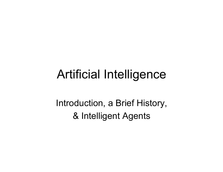 artificial intelligence