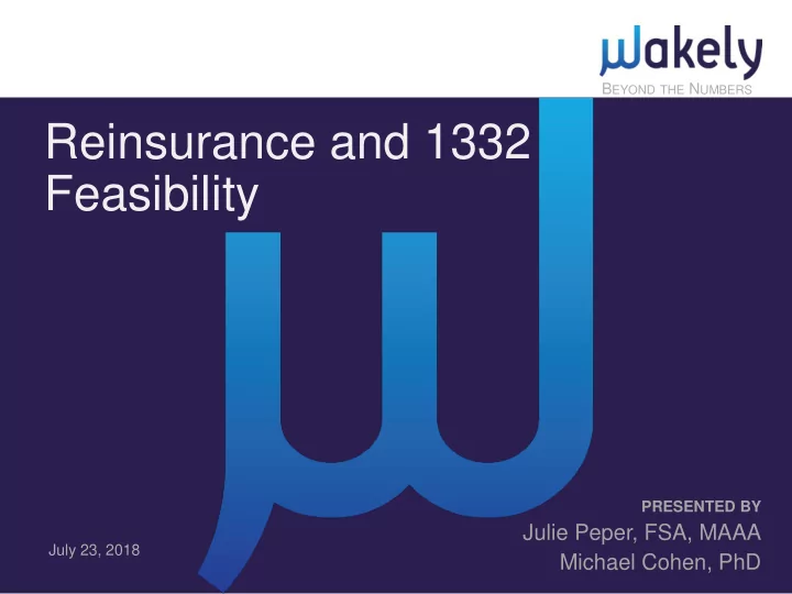 reinsurance and 1332
