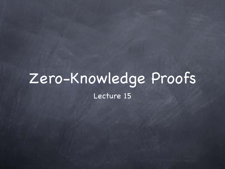 zero knowledge proofs