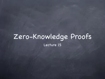 Zero-Knowledge Proofs  Lecture 15  Interactive Proofs  Interactive Proofs  Interactive Proofs