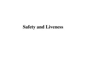 Safety and Liveness  Defining Programs   Variables with respective domain   State space of