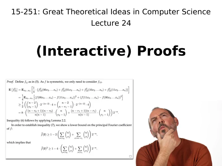 interactive proofs proofs from 900 bce until 1800s