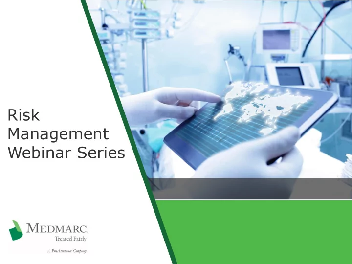 risk management webinar series