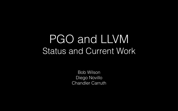 pgo and llvm