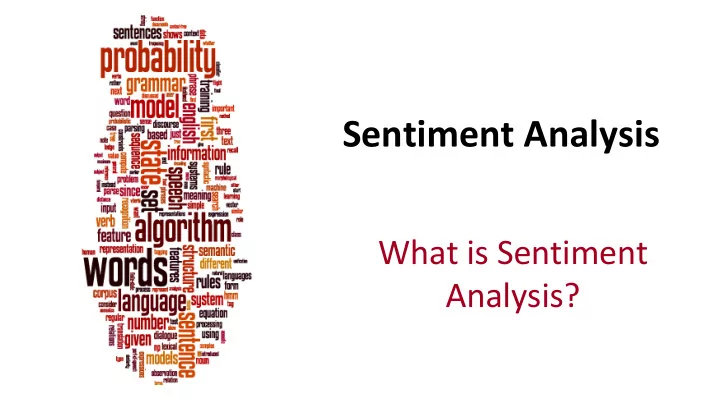 sentiment analysis
