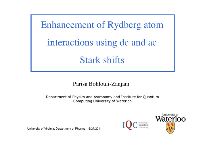 enhancement of rydberg atom interactions using dc and ac