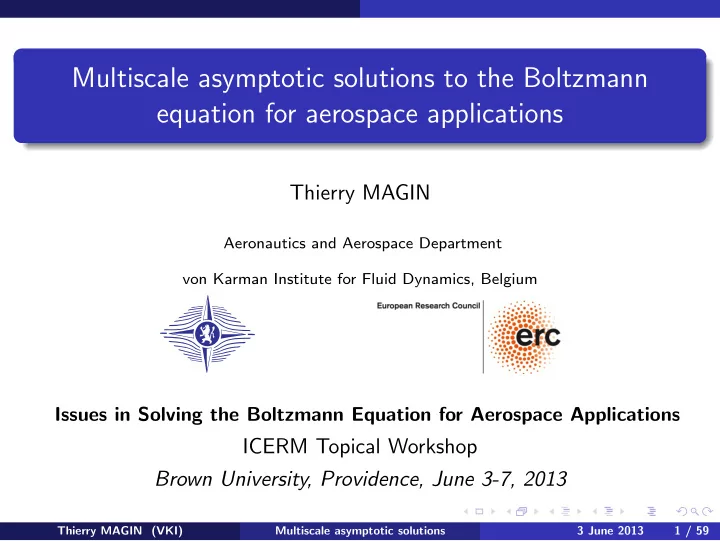 multiscale asymptotic solutions to the boltzmann equation