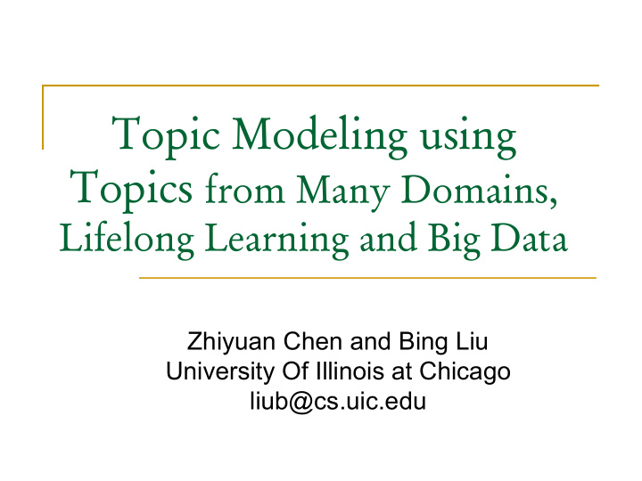 topic modeling using