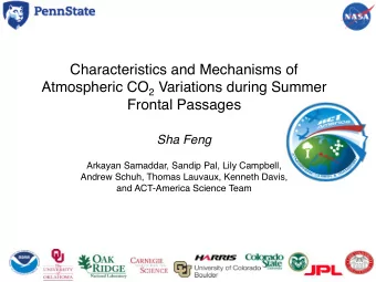 Characteristics and Mechanisms of Atmospheric CO 2 Variations during Summer  Frontal Passages  Sha