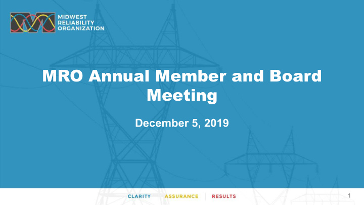 mro annual member and board meeting