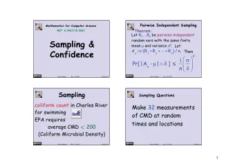 Sampling&amp; meanandvariance 2 . Let  Then n :: = (R 1 + R 2 + . + R  A n ) /  n.
