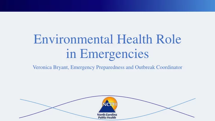 in emergencies