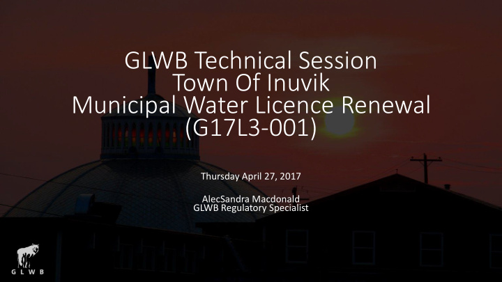 municipal water licence renewal