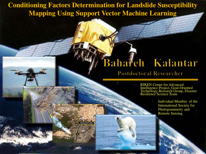 conditioning factors determination for landslide