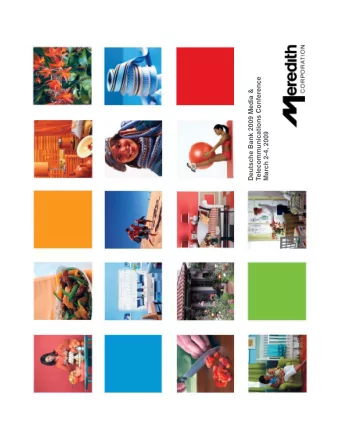 1  Telecommunications Conference  Deutsche Bank 2009 Media &amp;  March 2-4, 2009  Safe Harbor