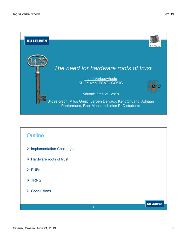 the need for hardware roots of trust