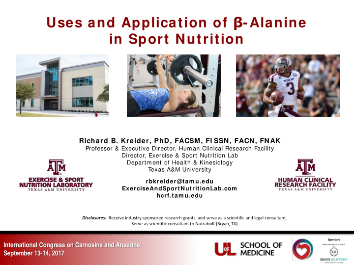 uses and application of alanine in sport nutrition