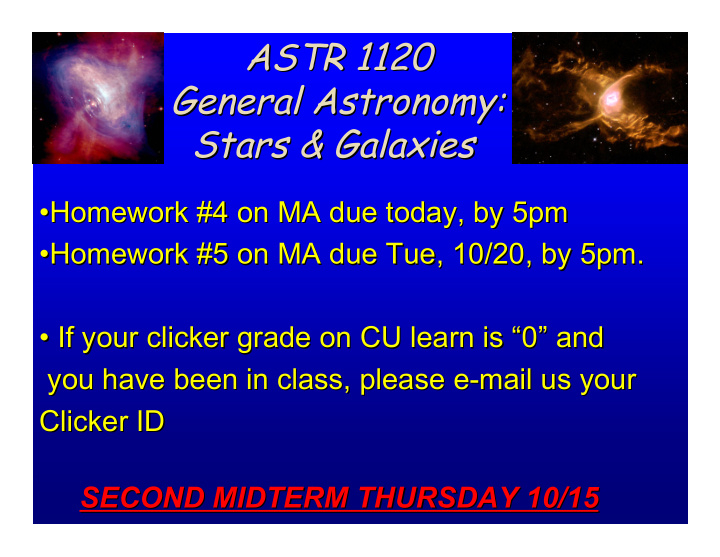 astr 1120 astr 1120 general astronomy general astronomy