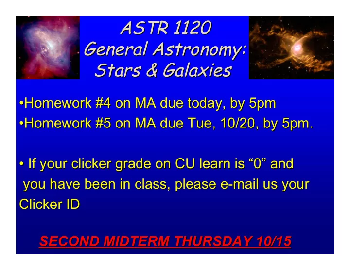 astr 1120 astr 1120 general astronomy general astronomy