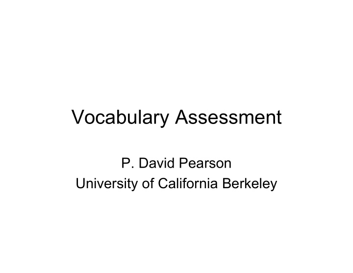 vocabulary assessment