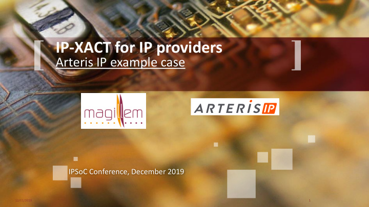ip xact for ip providers