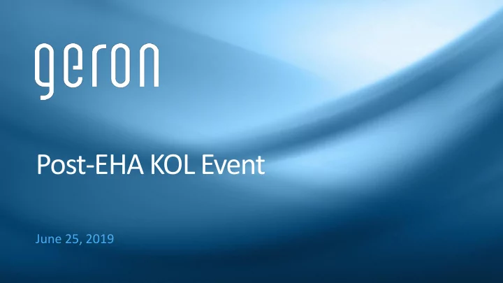 post eha kol event