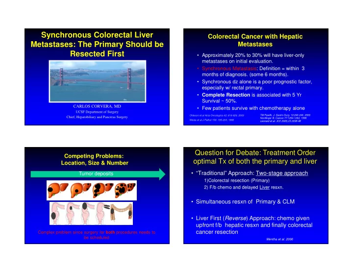 synchronous colorectal liver