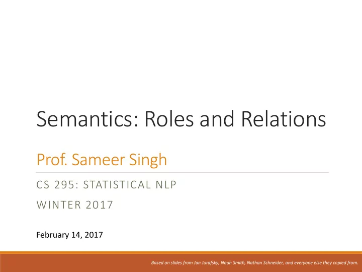 semantics roles and relations