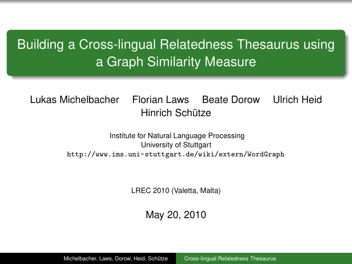 building a cross lingual relatedness thesaurus using a