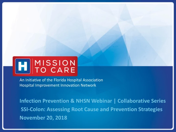 infection prevention nhsn webinar collaborative series