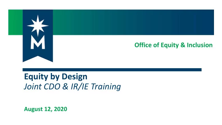 joint cdo ir ie training