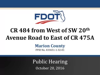 Public Hearing Format  5:00 p.m. to 6:00 p.m.  Open House  6:00 p.m.  Formal Presentation