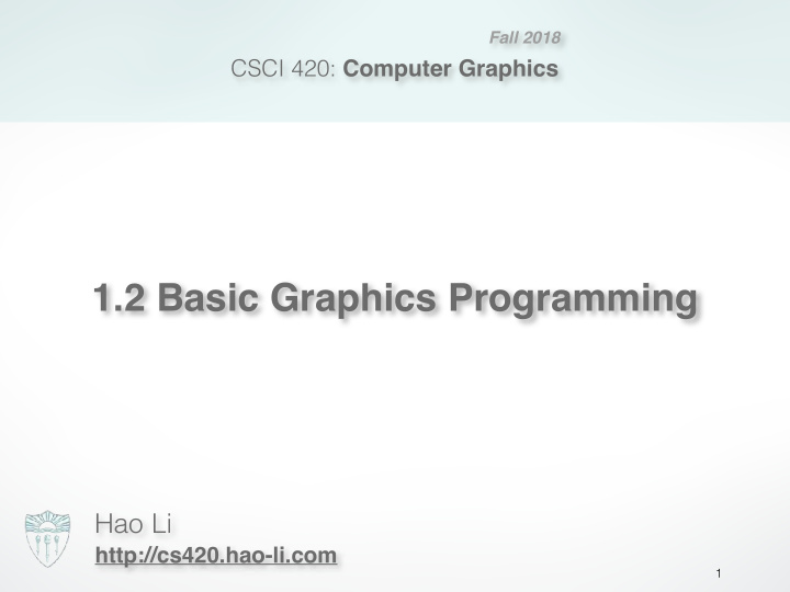 1 2 basic graphics programming