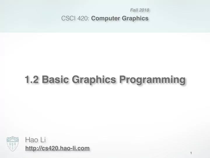 1 2 basic graphics programming