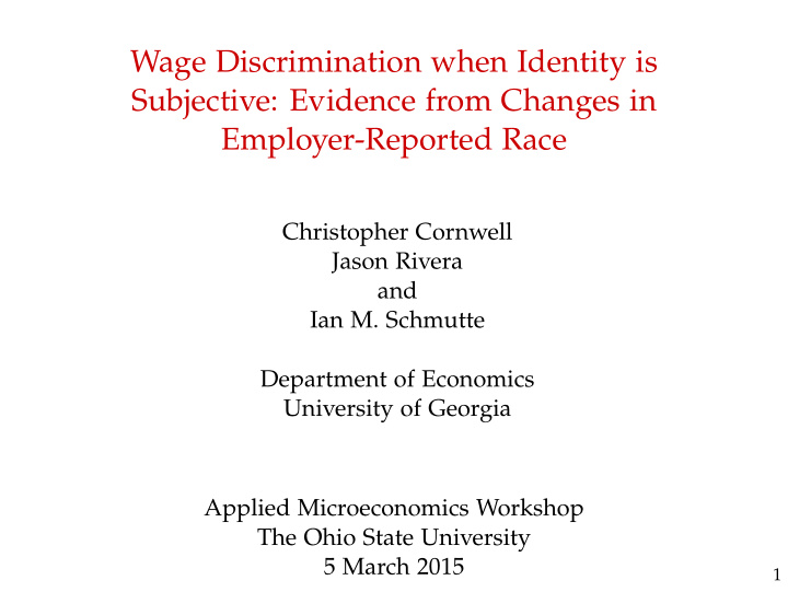 wage discrimination when identity is subjective evidence