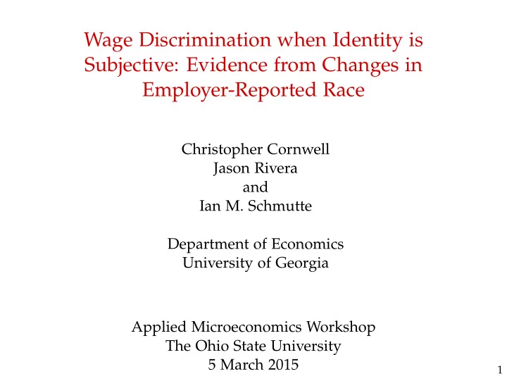 wage discrimination when identity is subjective evidence