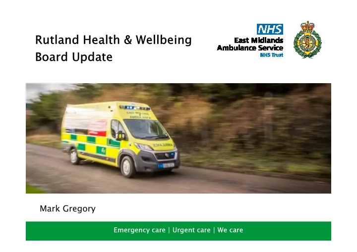 rutland health amp wellbeing board update