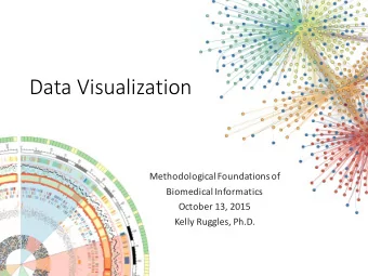 Data  Visualization  Methodological  Foundations  of    Biomedical  Informatics