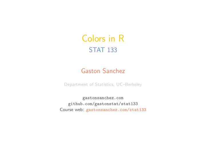 colors in r