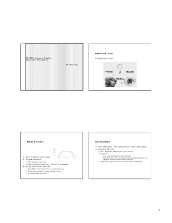 1  The Hum an Eye  The Hum an Eye  The eye:  The center of the retina is a densely packed region
