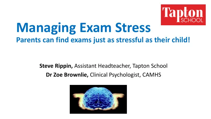 managing exam stress