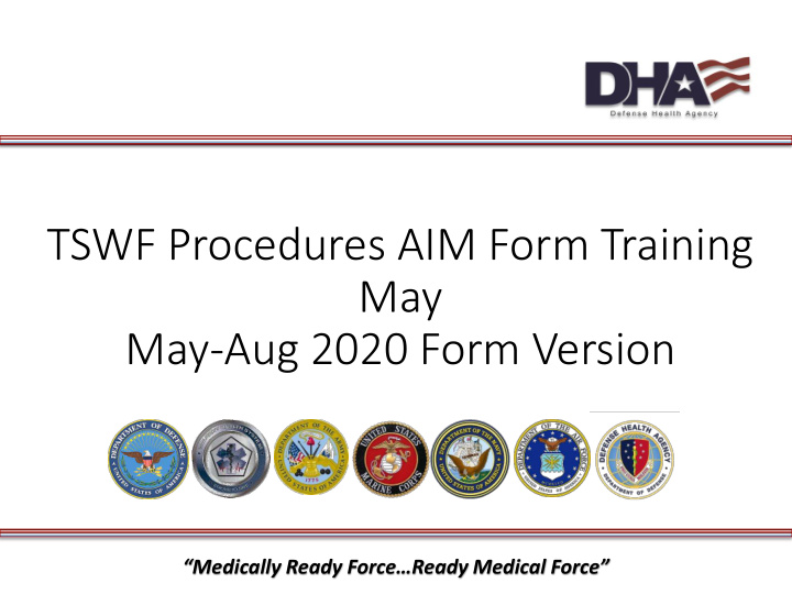 tswf procedures aim form training