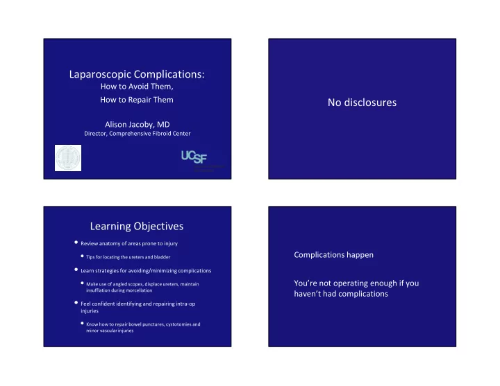 laparoscopic complications
