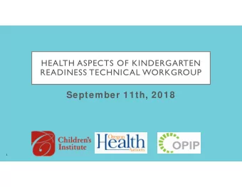 September 11th, 2018  1  Agenda  Welcome, introductions, meeting goals and agenda overview