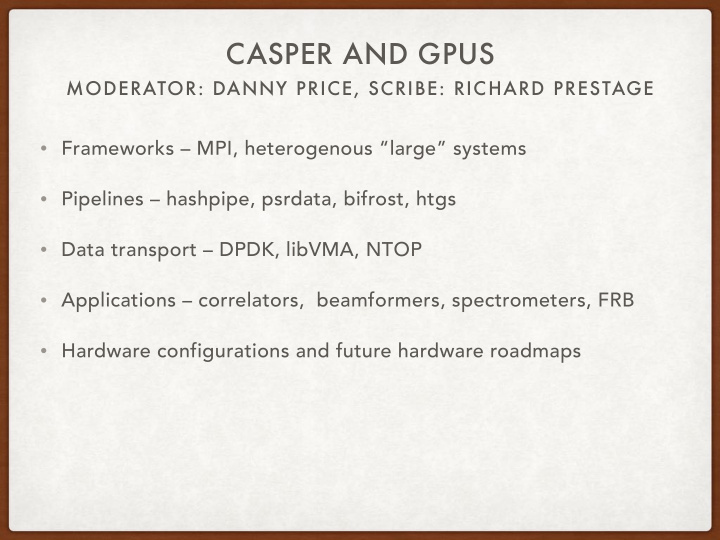 casper and gpus