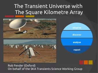 The Transient Universe with  The Square Kilometre Array  observe  discover  analyse  report  Rob
