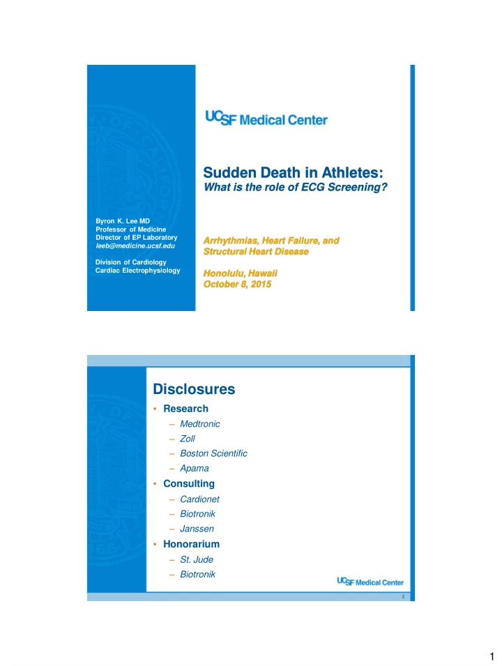 byron k lee md professor of medicine director of ep